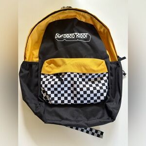 Vans Old Skool Backpack Yellow Black Checkerboard